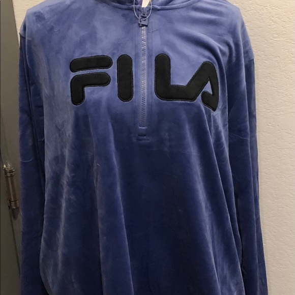 Women’s Fila Quarter Zip Velour Pullover - Picture 2 of 6